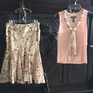 Ralph Lauren  Top Skirt set NWT. Price firm  if the ad is up, it’s available.